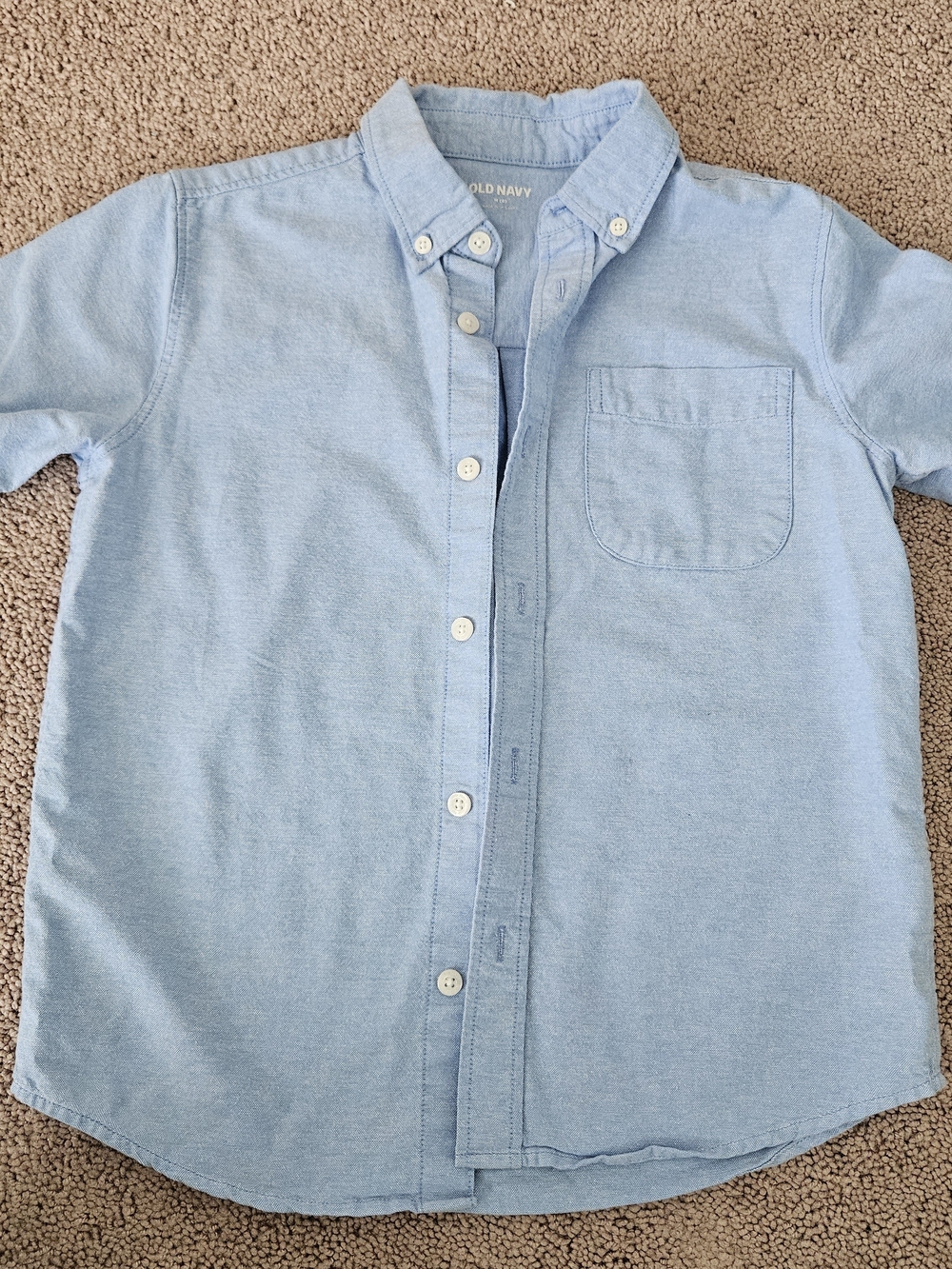 Old Navy Boys Cotton Oxford Shirt Size M (8) Light Blue